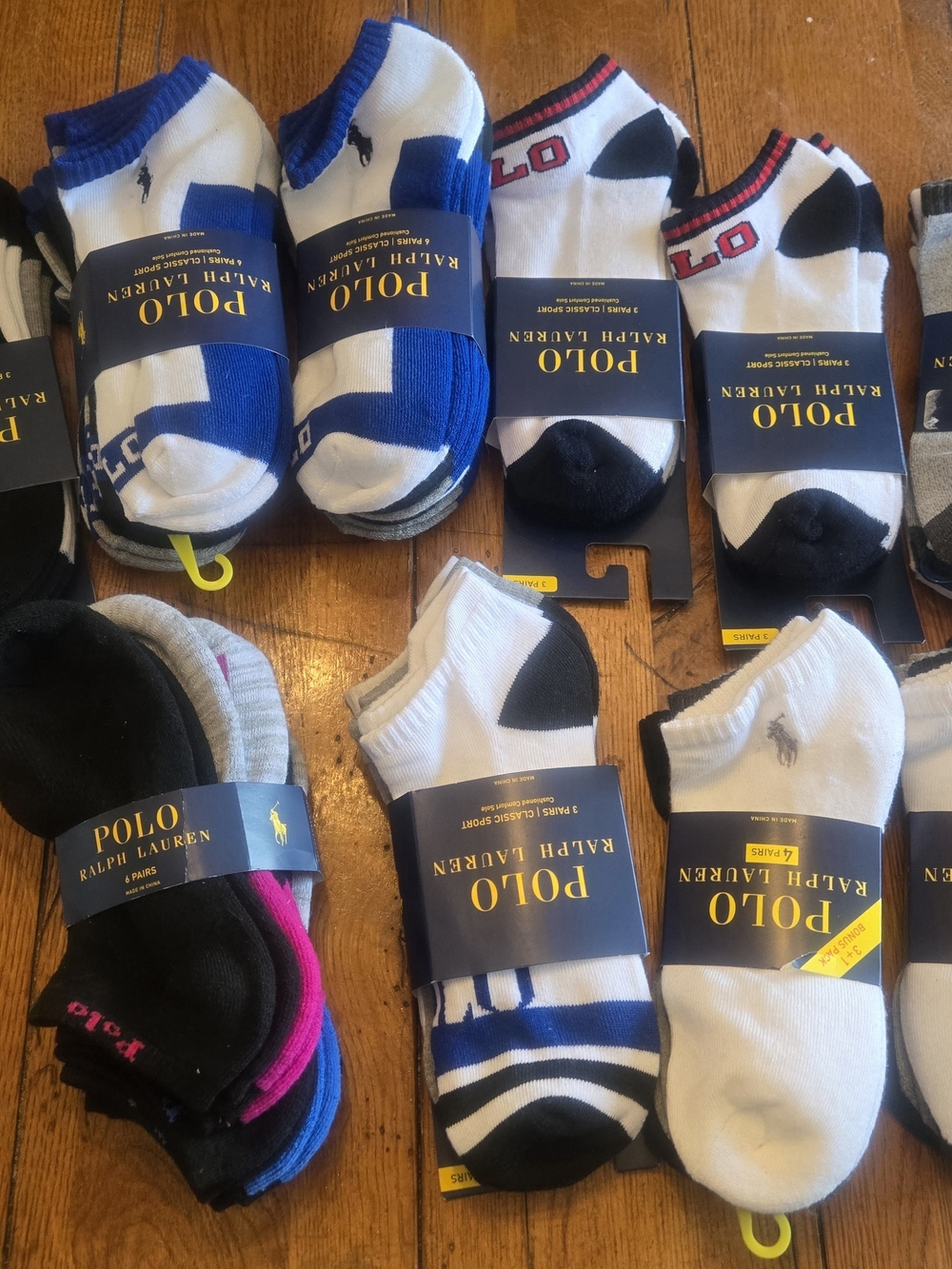 Wholesale Lot - 10 Pks POLO R.L. Mens Low Cut Classic Sport Socks Appr. $2.50 pr